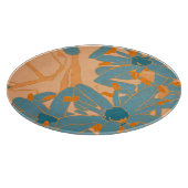 Contemporary Leaf Design in Peach Schneidebrett (Ecke)