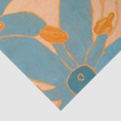 Contemporary Leaf Design in Peach Seidenpapier (Ausschnitt)