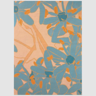 Contemporary Leaf Design in Peach Seidenpapier