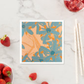 Contemporary Leaf Design in Peach Serviette (Beispiel)