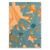 Contemporary Leaf Design in Peach Tischnummer (Vorderseite)