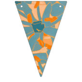 Contemporary Leaf Design in Peach  Wimpelkette (Dritte Fahne)