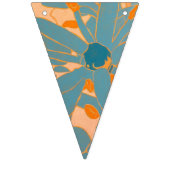 Contemporary Leaf Design in Peach  Wimpelkette (Erste Fahne)