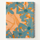 Contemporary Leaf Design Peach Notizblock (Rückseite)