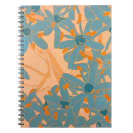 Contemporary Leaf Design Peach Notizblock