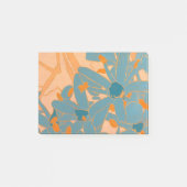 Contemporary Leaf Design Peach Post-it Klebezettel (Vorderseite)