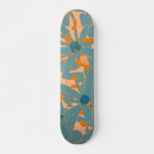 Contemporary Leaf Design Peach Skateboard (Vorne)