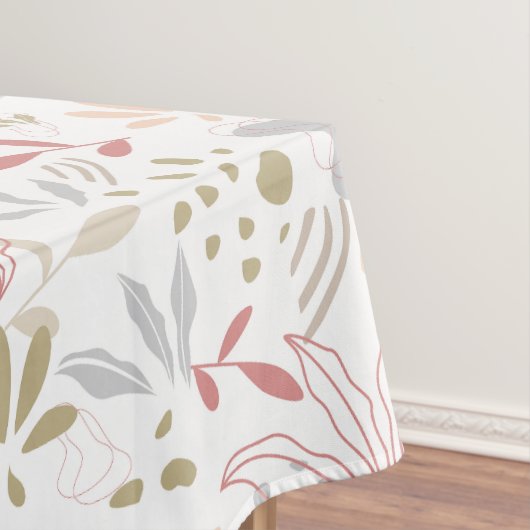 Contemporary Leaves Grey, Brown, Rust Tischdecke (Beispiel)