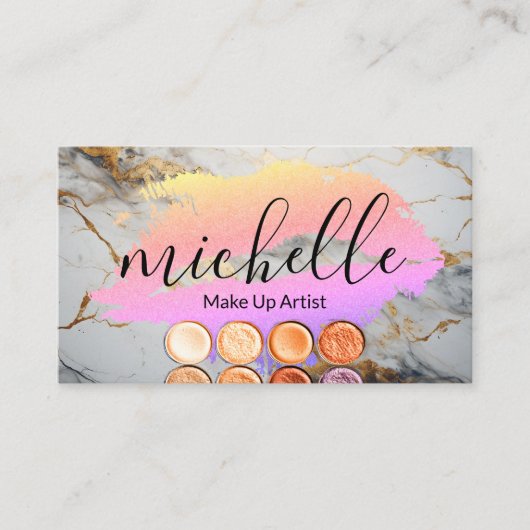 Contemporary Makeup Artist Palette Visitenkarte (Vorderseite)