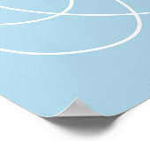 Contemporary Minimalist Abstract Line Pastel Blue Poster (Ecke)