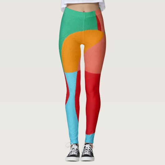 Contemporary Multi-Color Active Leggings (Vorderseite)