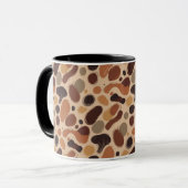 Contemporary Organic Pattern Mug – Earthy Tones Tasse (Vorderseite Links)
