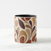 Contemporary Organic Pattern Mug – Earthy Tones Tasse (Zentrum)