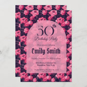Contemporary Peonies Flower 20Th Birthday Einladung (Vorne/Hinten)