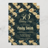 Contemporary Peonies Petal 90Th Birthday Einladung (Vorne/Hinten)