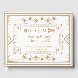 Contemporary Personalized Wedding Guest Book Gästebuch