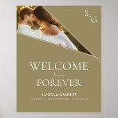 Contemporary Photo Wedding Welcome Sign Poster (Vorne)