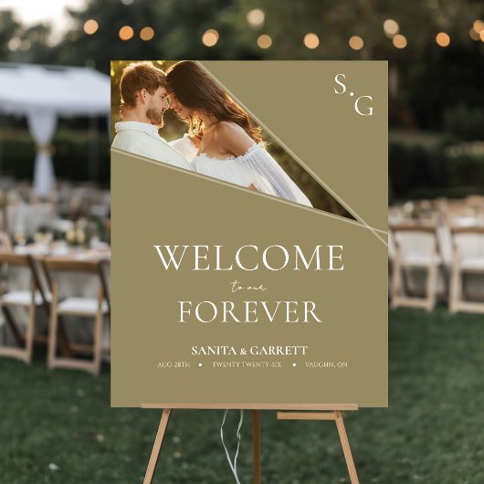 Contemporary Photo Wedding Welcome Sign Poster