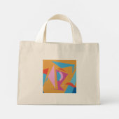 Contemporary Pink Martini Mini Tote Mini Stoffbeutel (Rückseite)