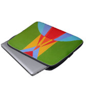 Contemporary Rocket Ship Design Laptop Sleeve (Vorne Knopf)
