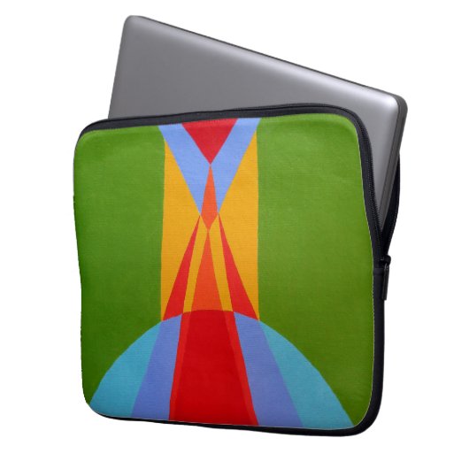 Contemporary Rocket Ship Design Laptop Sleeve (Vorderseite Links)