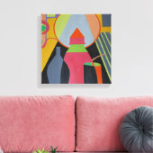 Contemporary Sculpted Pink Stillness Art Print Leinwanddruck (Insitu (Wohnzimmer))