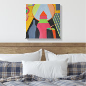 Contemporary Sculpted Pink Stillness Art Print Leinwanddruck (Insitu (Schlafzimmer))