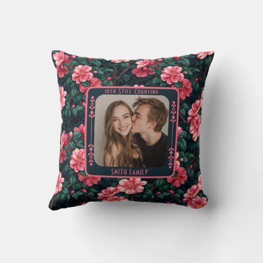 Contemporary Sentimental Wedding Throw Pillow Kissen (Rückseite)