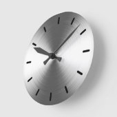 Contemporary Silver Runde Wanduhr (Winkel)