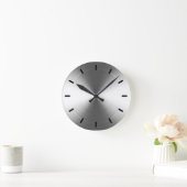Contemporary Silver Runde Wanduhr (Zuhause)