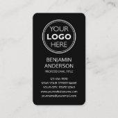 Contemporary Social Media Logo QR Code Black Visitenkarte (Vorderseite)