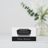 Contemporary Sofa Business Card Visitenkarte (Stehend Vorderseite)