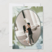 Contemporary Something Blue Bridal Shower Einladung (Rückseite)