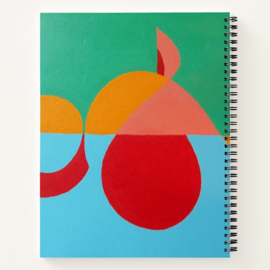 Contemporary Treble Clef Notebook Notizblock (Rückseite)