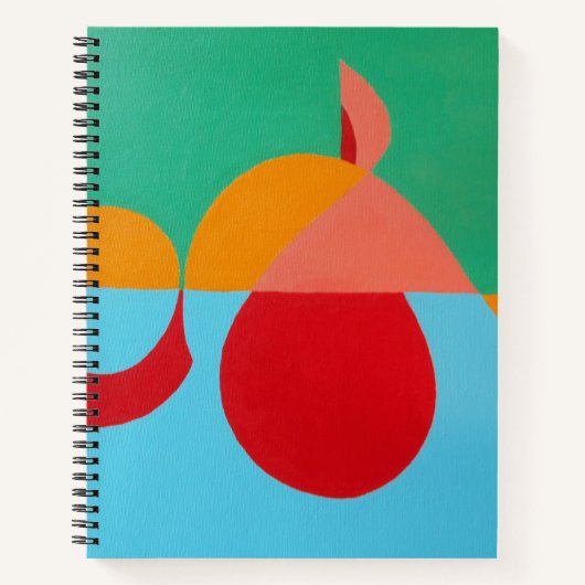 Contemporary Treble Clef Notebook Notizblock (Vorderseite)