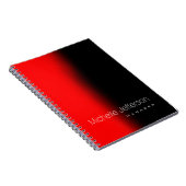 Contemporary Trendy Style Red Black Business Notizblock (Rechte Seite)