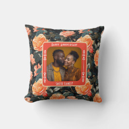 Contemporary True Love  Anniversary Throw Pillow Kissen