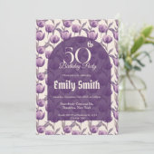 Contemporary Tulip Charm Boho Birthday Einladung (Stehend Vorderseite)