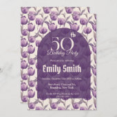 Contemporary Tulip Charm Boho Birthday Einladung (Vorne/Hinten)