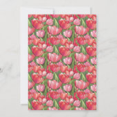 Contemporary Tulip Inspired 60Th Birthday Einladung (Rückseite)