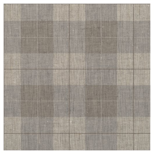 Contemporary Umber Brown Kariert Stoff (Muster)