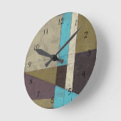 Contemporay Minimalistische Malerei mit tiefer Runde Wanduhr (Winkel)