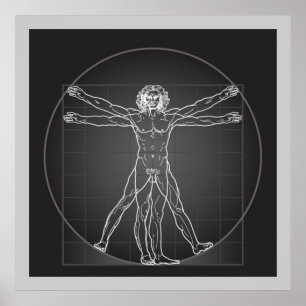 contempory Plakat des vitruvian Mannes VON 14,95