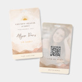 Content Creator Badge Photo QR Code Aesthetic Ausweis (Vorder- & Rückseite)