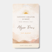 Content Creator Badge Photo QR Code Aesthetic Ausweis (Vorderseite)