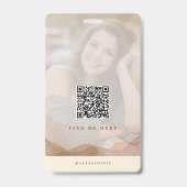 Content Creator Badge Photo QR Code Aesthetic Ausweis (Rückseite)