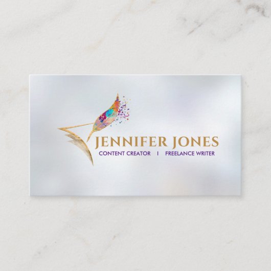 Content Creator - Copywriter - Freelance Writer Visitenkarte (Vorderseite)