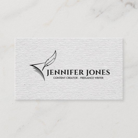 Content Creator - Copywriter - Freelance Writer Visitenkarte (Vorderseite)