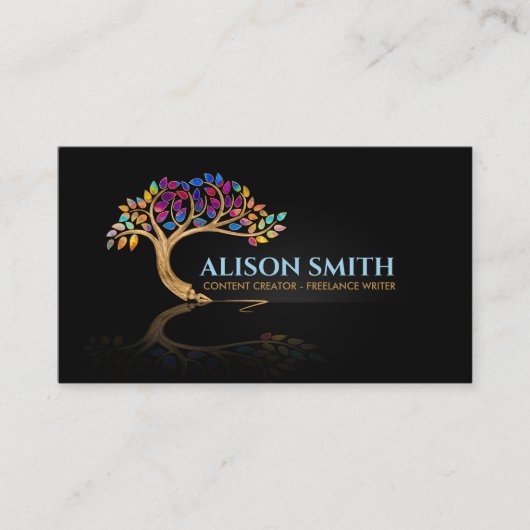 Content Creator - Copywriter - Freelance Writer Visitenkarte (Vorderseite)