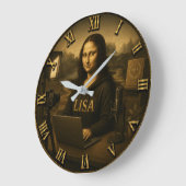 Content Creator Funny Mona Lisa YouTuber Gift Große Wanduhr (Winkel)